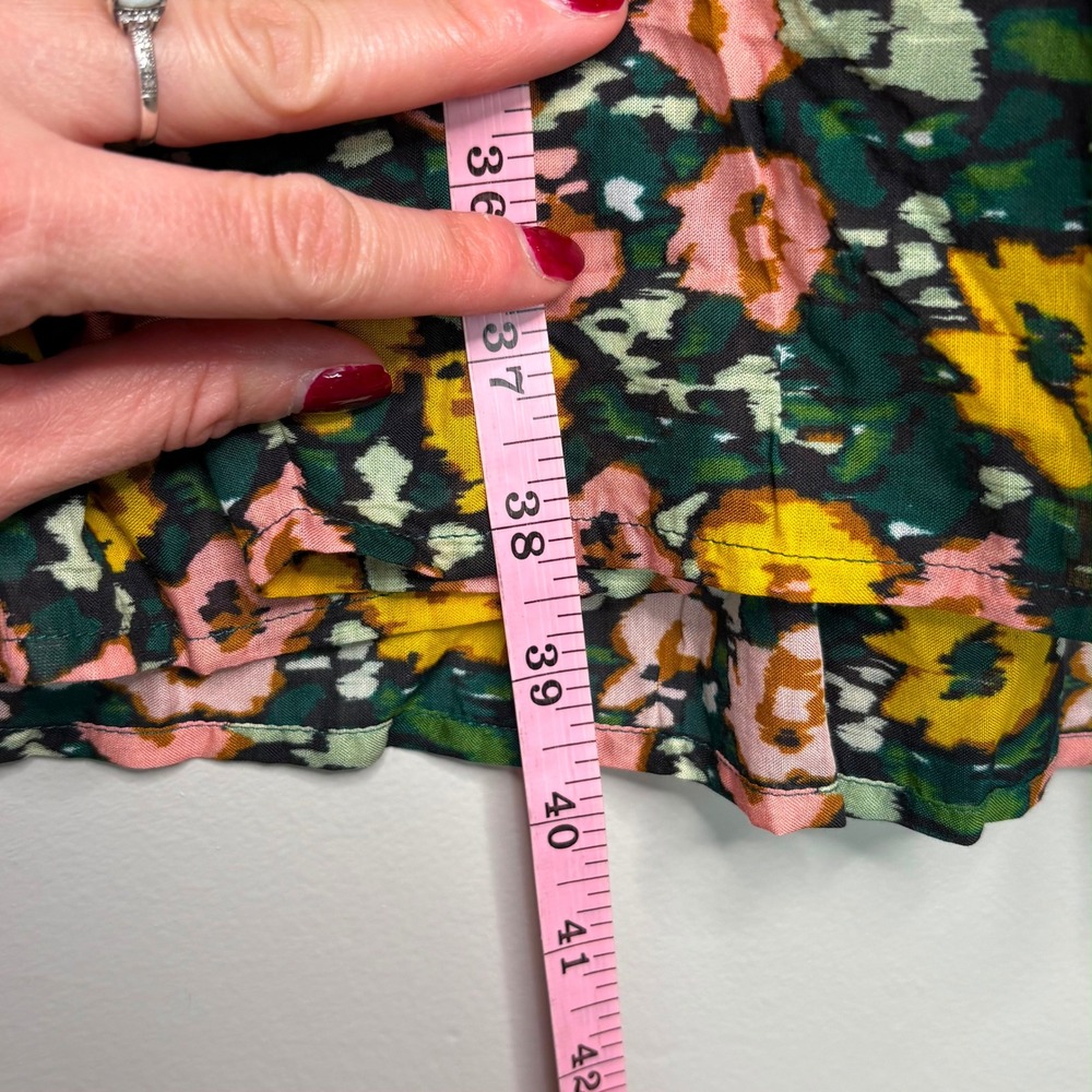 Boden Womens Floral Boho Tiered Smock Midi Dress Yellow Pink US 8L D0422 - Picture 7 of 9